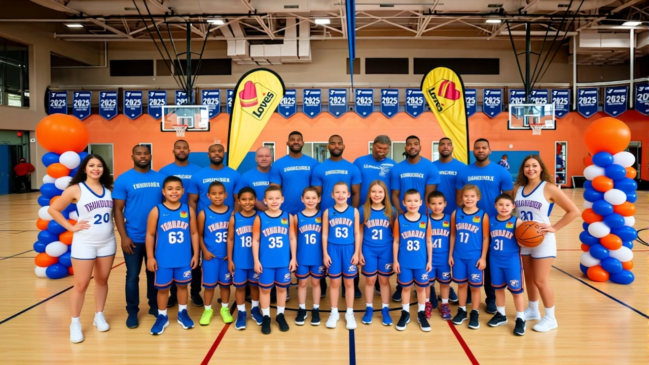 Thunder Stars Coach YMCA Youth at Love's Media Day in Edmond